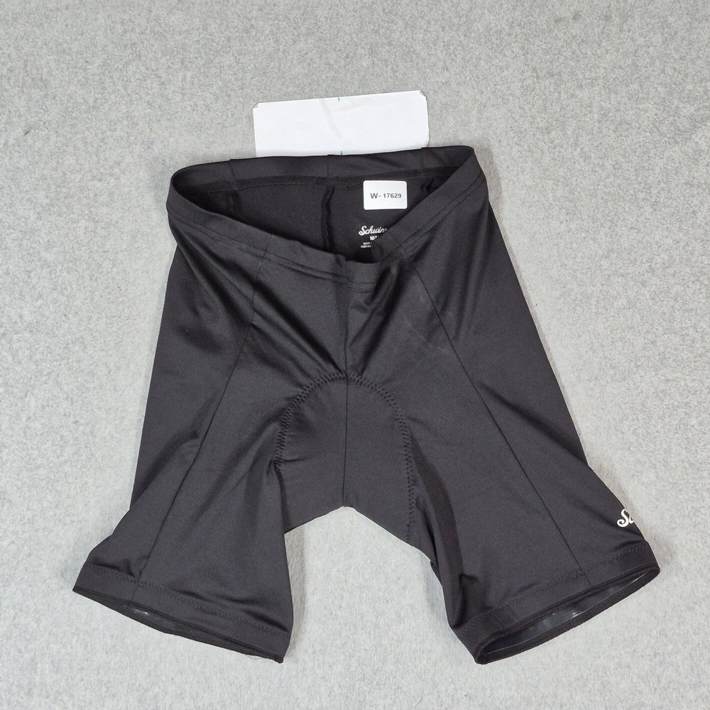 Schwinn Women Cycling Shorts M Black Biker Logo Stretch Padded Bicycle